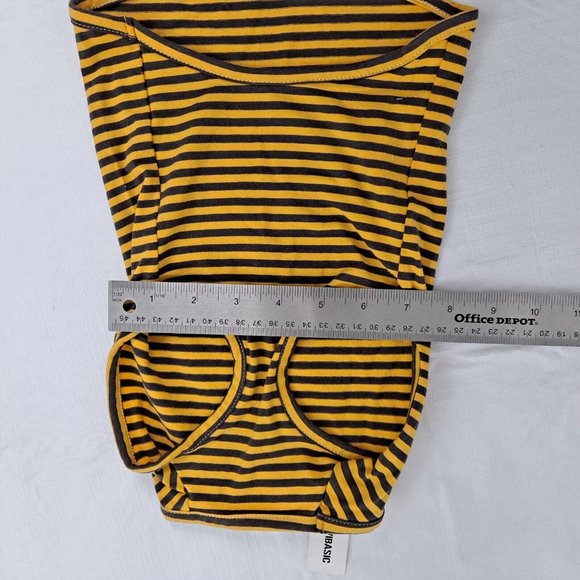 Dog T-shirt Yellow Gray Horizontal Stripes Small - Picture 7 of 7